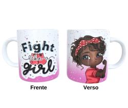 Caneca de Cerâmica - Fight Like a Girl Bonequinha mod5