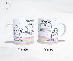 Caneca de cerâmica - Flork meme - Amigas pelo resto de nossas vidas