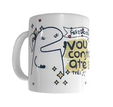 Caneca de cerâmica flork meme vou contar até três Caneca de cerâmica flork meme vou contar até três