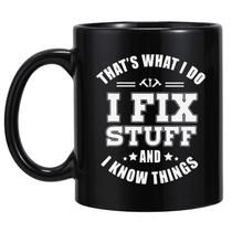 Caneca de cerâmica Funny I Fix Stuff and I Know Things 350ml