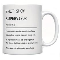 Caneca de cerâmica Funny Shit Show Supervisor 350ml