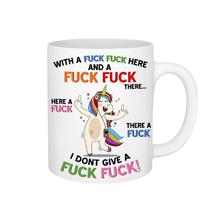 Caneca de cerâmica Funny Unicorn, capacidade de 350 ml, I Don't Give a F Caneca de cerâmica Funny Unicorn, capacidade de 350 ml, I Don't Give a F