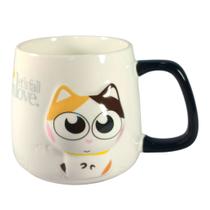 Caneca De Cerâmica Gato Gatinho 3D 300ml Decoração Presente Aniversário Lembrancinha Caneca De Cerâmica Gato Gatinho 3D 300ml Decoração Presente Aniversário Lembrancinha