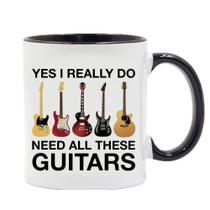 Caneca de cerâmica Guitar Lover's Yes I Really Do All These