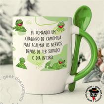 Caneca de Cerâmica Kermit tomando Chá