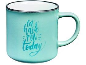 Caneca De Cerâmica Let S Have Fun Azul 310 Ml - Etilux Caneca De Cerâmica Let S Have Fun Azul 310 Ml - Etilux