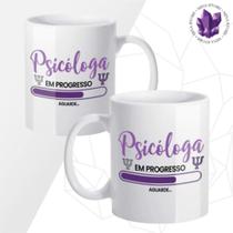 Caneca de Cerâmica Mina Profissões Psicologia