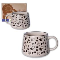 Caneca de Cerâmica Moma Café 500ml Fosca Relevo Leite Sopa Frio Bebida Presente