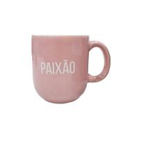 Caneca de Cerâmica Momentos Paixão Rosa 220ML - Allmix Caneca de Cerâmica Momentos Paixão Rosa 220ML - Allmix