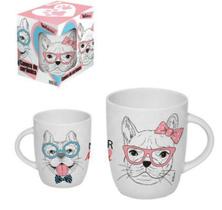 Caneca de ceramica orchid pets 400 ml - Wellmix