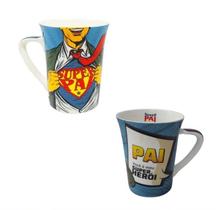 Caneca de Cerâmica Pai Você é meu Super Herói 320mL 6909 - Wellmix