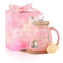 Caneca de cerâmica para gatos BigNoseDeer 380 ml, xícara de chá rosa, presente Caneca de cerâmica para gatos BigNoseDeer 380 ml, xícara de chá rosa, presente
