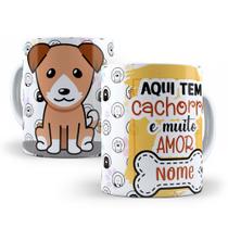 Caneca de Cerâmica Personalizada 325ml Amor Pelos Animais