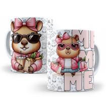 Caneca de Cerâmica Personalizada 325ml Capivara Me Mimei