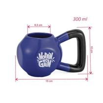Caneca De Cerâmica Peso Kettlebell Cross AZUL Academia 410ml