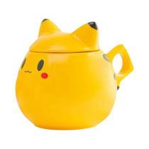 Caneca De Cerâmica Pikachu De 300ml Com Tampa SHUNXIANG Pokémon Padrão Fofo Esférico Presente Caneca De Cerâmica Pikachu De 300ml Com Tampa SHUNXIANG Pokémon Padrão Fofo Esférico Presente