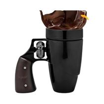Caneca De Cerâmica Preta Masculina Com Formato De Revólver, Divertida, Novidade, Caneca De Café,