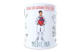 Caneca de Cerâmica Profissão Medicina Presente Perfeito para Médicos e Estudantes, 325ml, Importada e Resistente