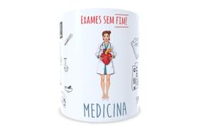 Caneca de Cerâmica Profissão Medicina Presente Perfeito para Médicos e Estudantes, 325ml, Importada e Resistente