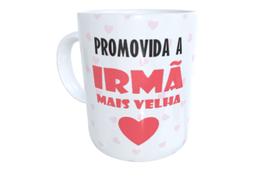 Caneca de cerâmica promovida a irmã mais velha presente - Mago das Camisas