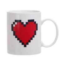 Caneca De Cerâmica Que Muda De Cor Em Forma De Coração 330ML Caneca Mágica Criativa Presente Para O