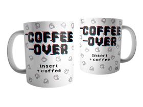 Caneca De Cerâmica Retro Gamer Coffee Over Insert More Coffee Arcade 325ml