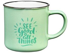 Caneca De Cerâmica See Good Verde 310 Ml - Etilux