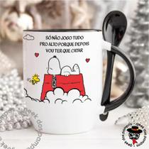 Caneca de Cerâmica Snoopy Jogo tudo pro Alto Diversos Modelos Caneca de Cerâmica Snoopy Jogo tudo pro Alto Diversos Modelos