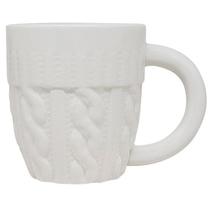 Caneca de cerâmica Sweet Water Decor de 530 ml com suéter creme