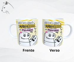 Caneca de Cerâmica - Uso exclusivo de uma manhê com muita paciência - Flork meme