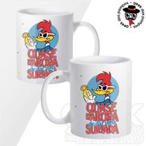 Caneca de Cerâmica Várias Cores Pica pau Hora de Surtar Caneca de Cerâmica Várias Cores Pica pau Hora de Surtar