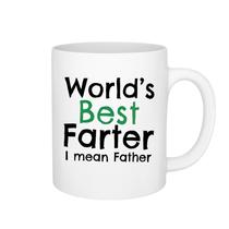 Caneca de cerâmica World's Best Farter Funny Dia dos Pais 350ml