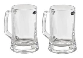 Caneca de cerveja Amlong Crystal sem chumbo, conjunto de 2 de 360 ml