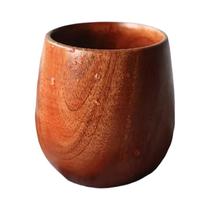 Caneca De Chá Grande De Madeira Esculpida À Mão De 100Ml Com Padrão Criativo E Anti-Queimadura