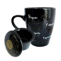 Caneca De Cha Infusor Preta 350ml Zodiaco Signo Simas