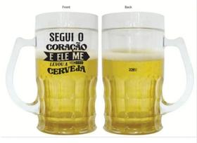 CANECA DE CHOP SEGUI O CORAÇÃO - Zona Criativa