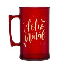 Caneca de Chopp 350Ml Feliz Natal Dourado