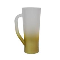 Caneca de Chopp Acrilico degradê Slim dourado - 430ml