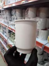 Caneca de chopp alumínio Prata/Branca 500ml Para Sublimação Caneca de chopp alumínio Prata/Branca 500ml Para Sublimação