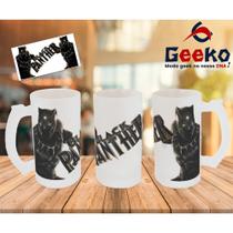 Caneca de Chopp Black Panther Pantera Negra Wakanda Forever Geeko