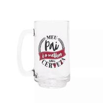 Caneca De Chopp Cerveja Vidro 300ml Presente Pais Meu Pai É O Melhor Caneca De Chopp Cerveja Vidro 300ml Presente Pais Meu Pai É O Melhor