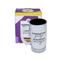 Caneca de Chopp Churrasco Frases Engraçadas Zona Criativa 450ml Vidro Pintura Eletrostática