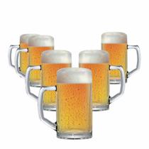 Caneca de Chopp de Vidro Cerveja Brema M 350ml 6 Pcs