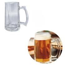 Caneca de Chopp de Vidro Copo Cerveja 380ml Resistente Bar - Praticasa