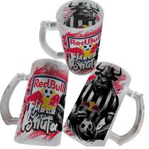 Caneca de Chopp de Vidro Jateada 475ml Personalizada com Seu Time