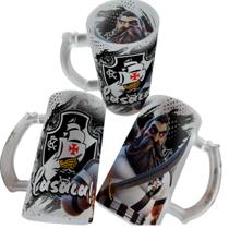 Caneca de Chopp de Vidro Jateada 475ml Personalizada com Seu Time