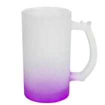 Caneca de Chopp de Vidro Jateada roxa - 460ml
