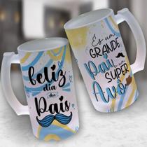 Caneca De Chopp Dia Dos Pais Vidro 475ml Copo Cerveja Personalizado