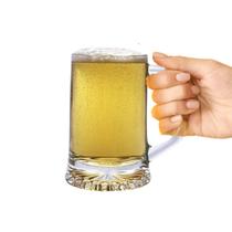 Caneca de chopp e cerveja big happy 345ml de vidro transparente p/ bar