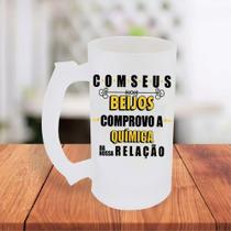 Caneca De Chopp Jateada Personalizada Com Seus Beijos Comprovo Nossa Química- MEGA OFERTA! Caneca De Chopp Jateada Personalizada Com Seus Beijos Comprovo Nossa Química- MEGA OFERTA!